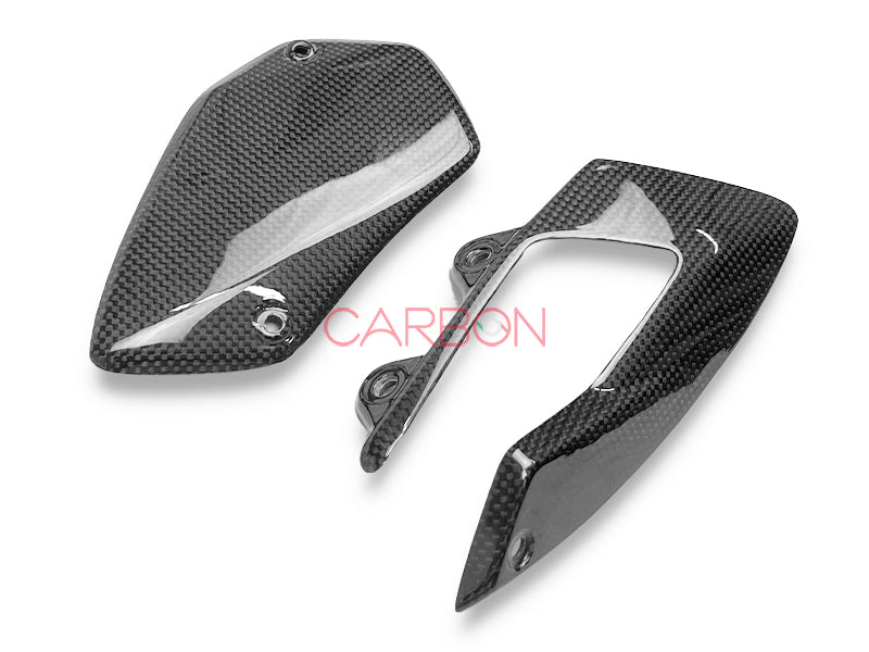 COPRI FORCELLONE CON SLIDER PROTEZIONE INSERTO ANTIGRAFFIO CARBONIO DUCATI MULTISTRADA V4 PIKES PEAK 2021 / 2022 / 2023