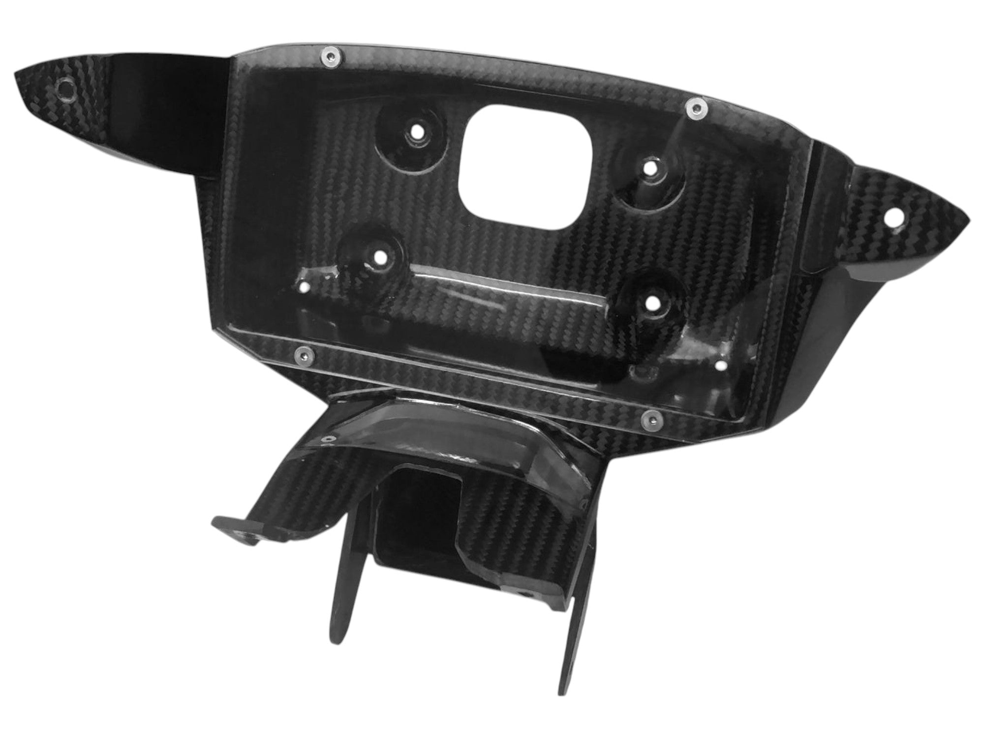 CONDOTTO ARIA + TELAIETTO PORTASTRUMENTI PER STRUMENTAZIONE ORIGINALE | CON COPERTURA PLEXIGLASS PROTETTIVA | IN CARBONIO AUTOCLAVE PER DUCATI PANIGALE V4 / V4S / V4R / Tricolore 2025