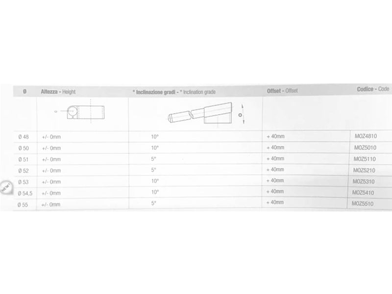 BRACCIALI MANUBRIO + 40MM LIGHTECH