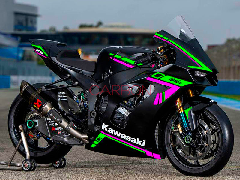 KIT CARENA COMPLETA SIXFIBER RACING REPLICA SBK BASSANI WINTER TEST 2023 KAWASAKI ZX-10 R 2021-25