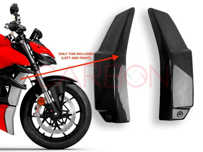 CACHE SUPERIEUR DE RADIATEUR CARBONE DUCATI STREETFIGHTER V4 2020 / 2021 / 2022 / 2023
