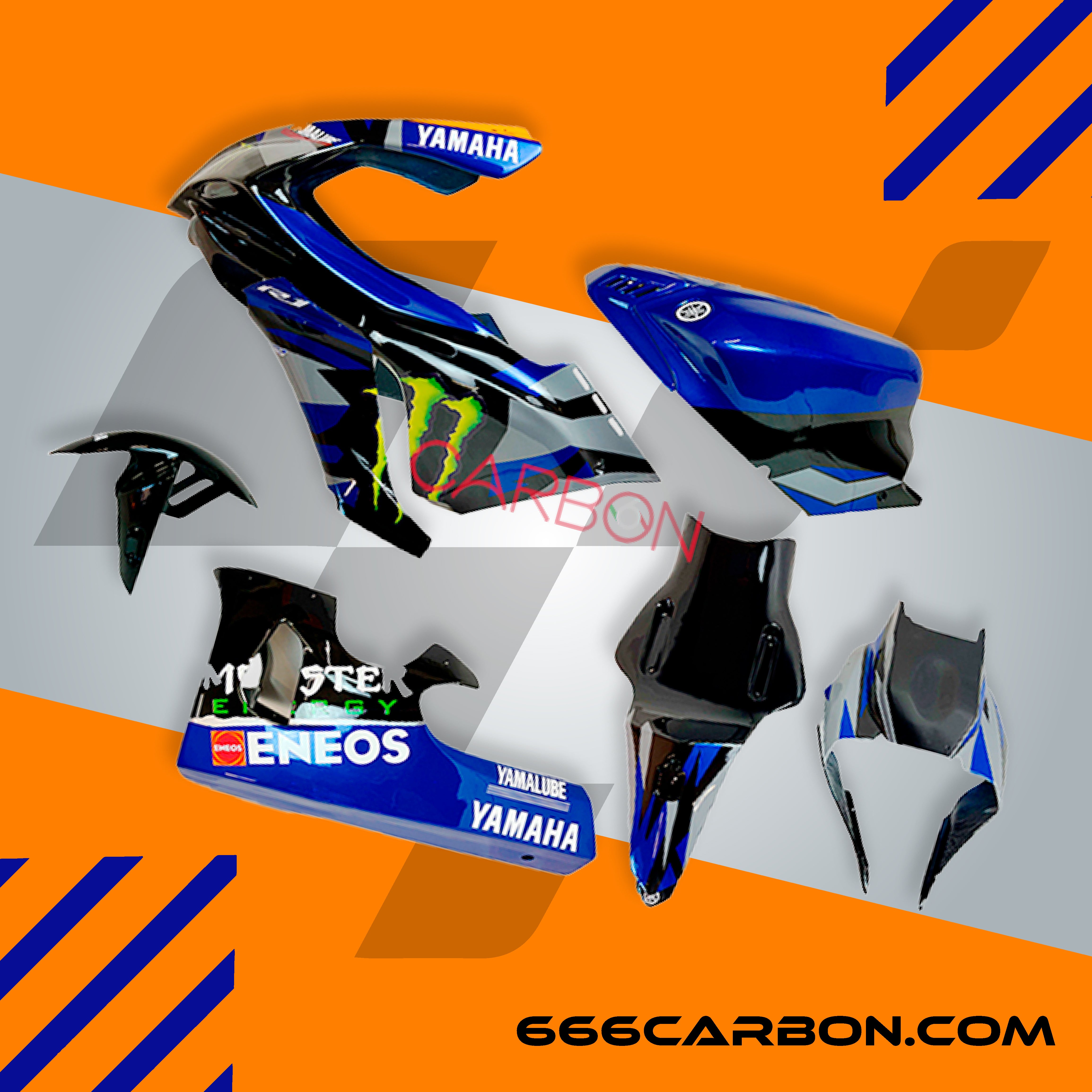 KIT CARENA COMPLETA AVIOFIBRA RACING REPLICA MOTOGP2023 YAMAHA YZF R1 2020-2024