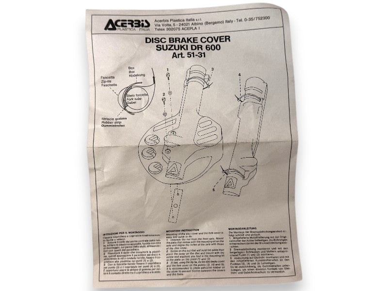 Acerbis Copridisco Art. 51-31 per Suzuki DR 600S e SP 600F
