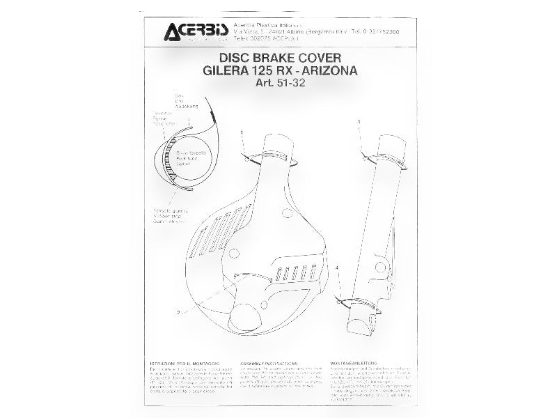 Acerbis Copridisco 51-32 per Gilera RX 125 Arizona