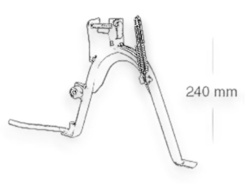 Cavalletto laterale Vespa PK 50 125 P125 ETS Buzzetti nero