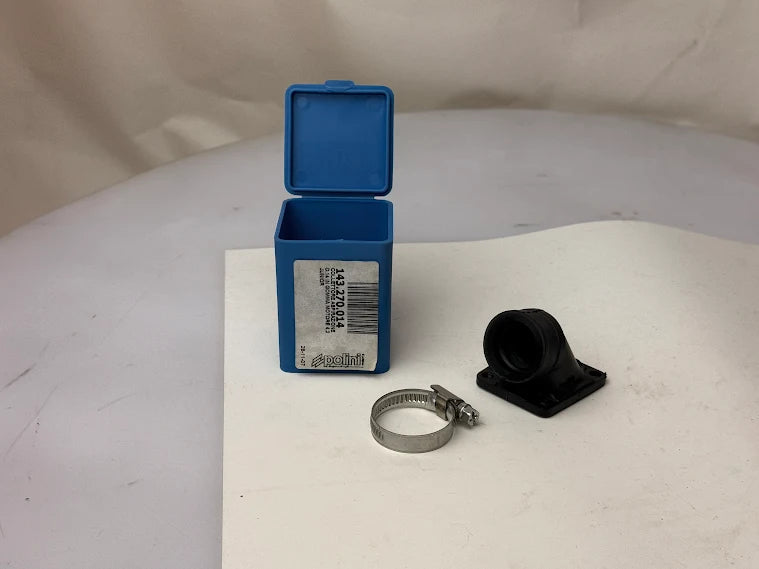 Collettore aspirazione d.14 in gomma, ricambio 143270014 per carburatori scooter e moto 50cc