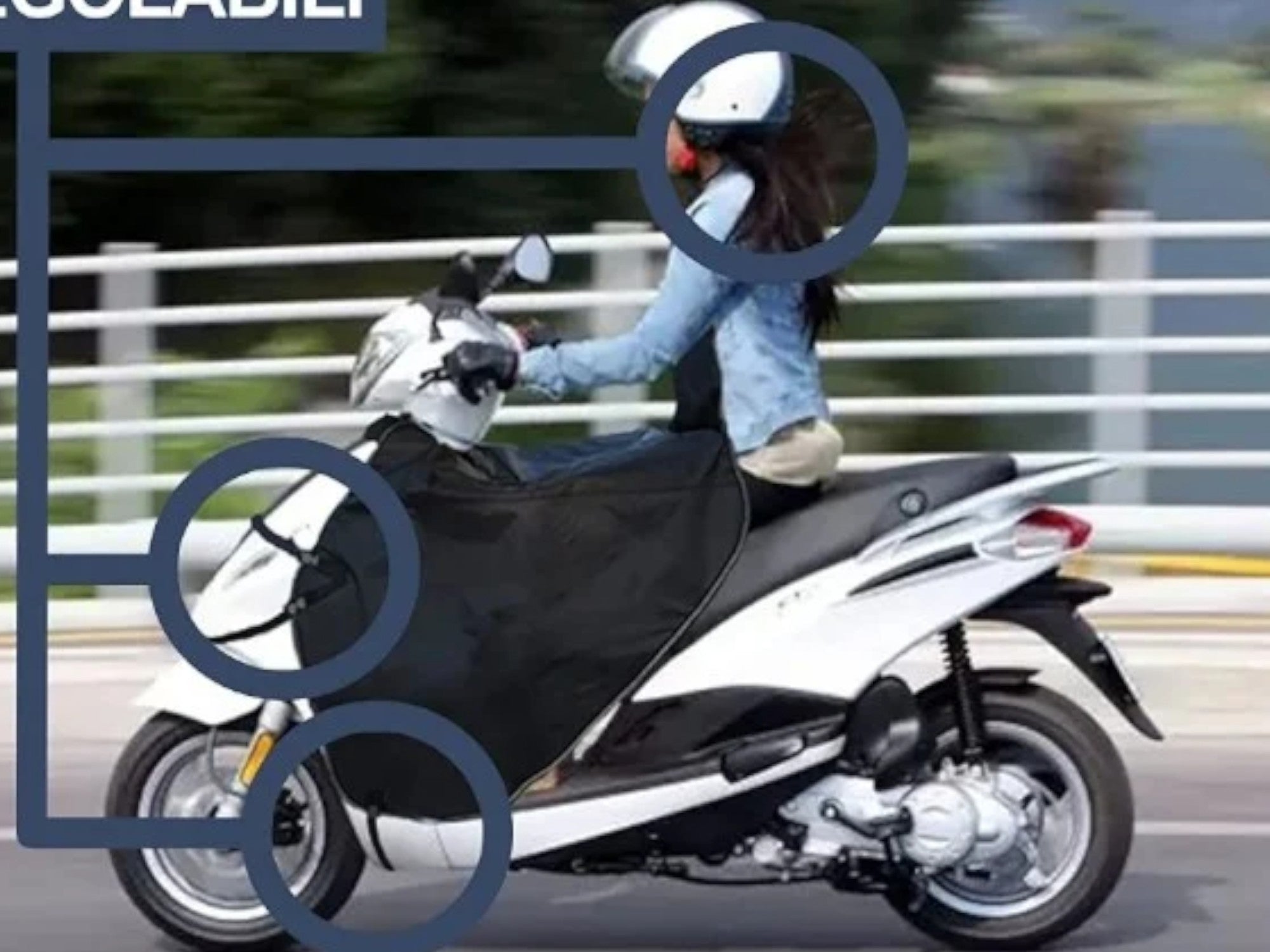 Coprigambe Suzuki Burgman 125/150 LEG114 Impermeabile Oxford 420D