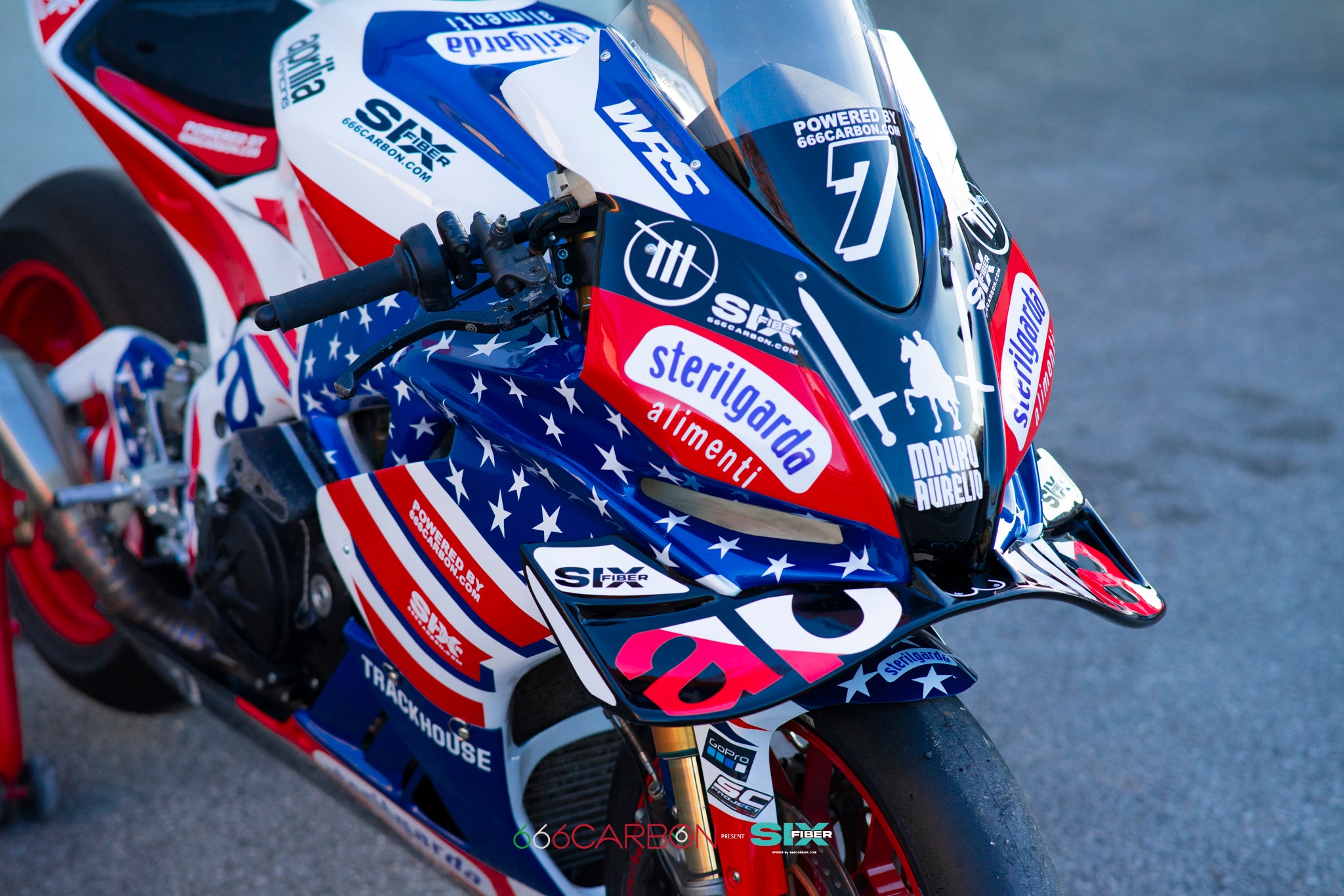 KIT CARENA COMPLETA IN SIXFIBER + ACCESSORI | VERNICIATA REPLICA TRACKHOUSE MOTOGP PER APRILIA RSV4 1100 2015 - 18 E 1100 2019 - 20