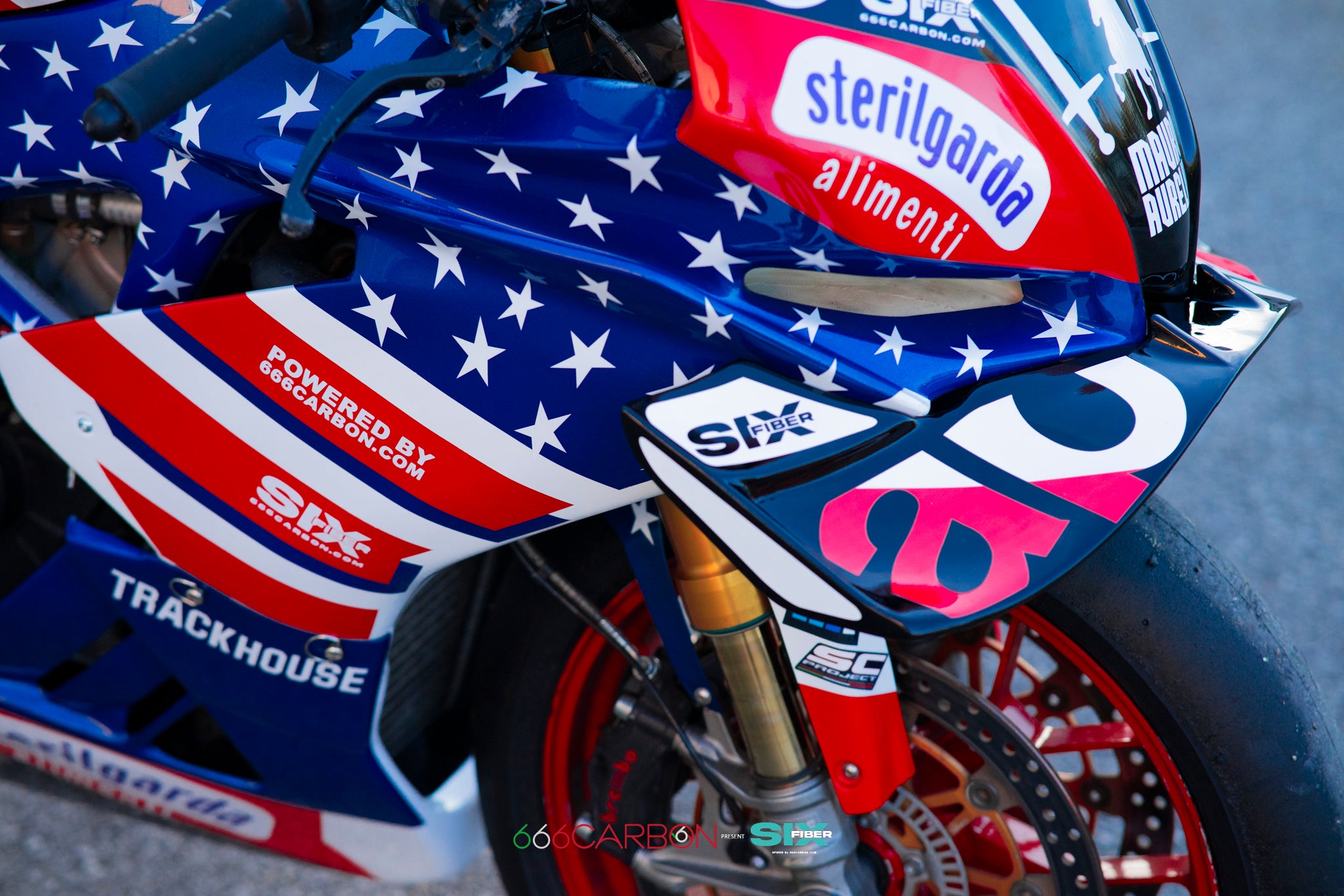 KIT CARENA COMPLETA IN SIXFIBER + ACCESSORI | VERNICIATA REPLICA TRACKHOUSE MOTOGP PER APRILIA RSV4 1100 2015 - 18 E 1100 2019 - 20