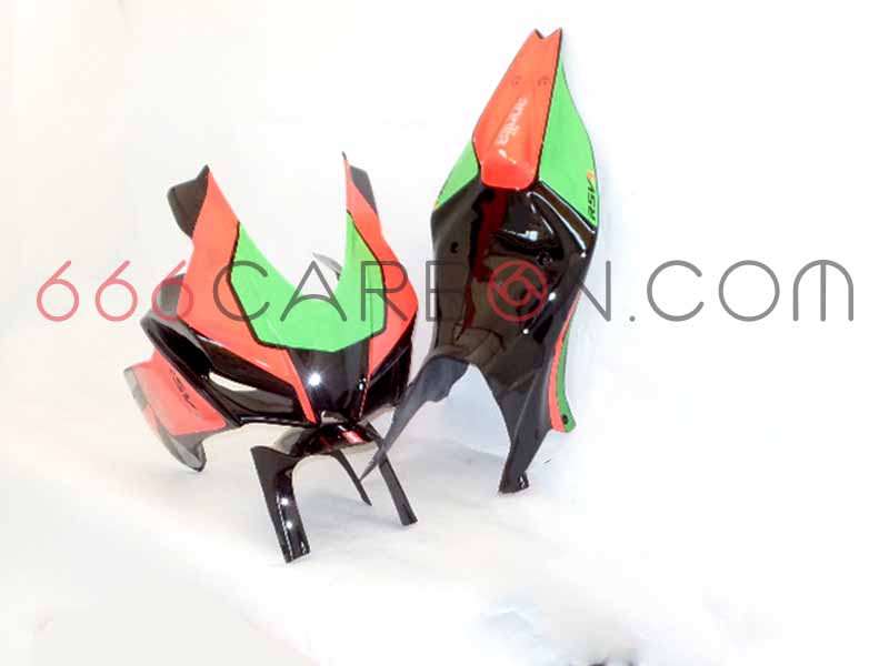 KOMPLETTES VERKLEIDUNGSKIT RACING SIXFIBER LACKIERTES DESIGN 10 APRILIA RSV 4 2015-2020