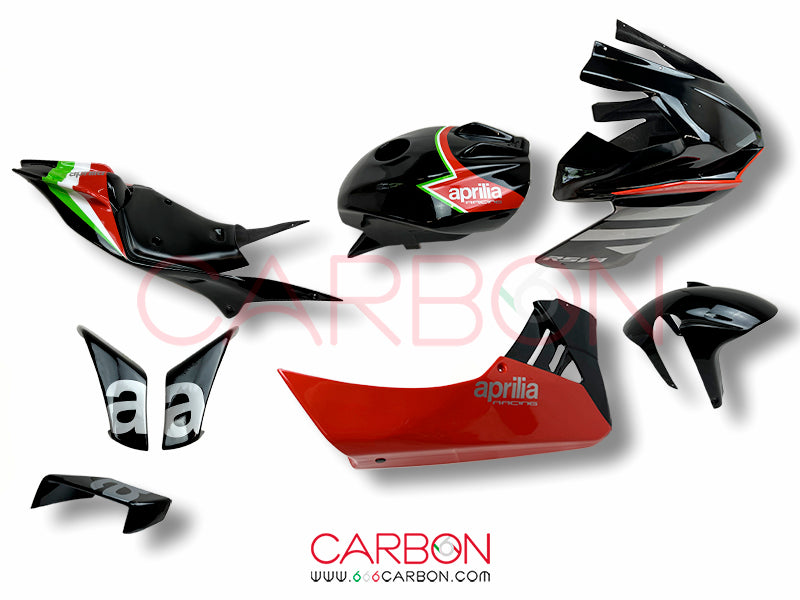 KIT COMPLET DE CARÉNAGE RACING PEINT DESIGN SIXFIBRE 12+ AILES APRILIA RSV4 2015-2020