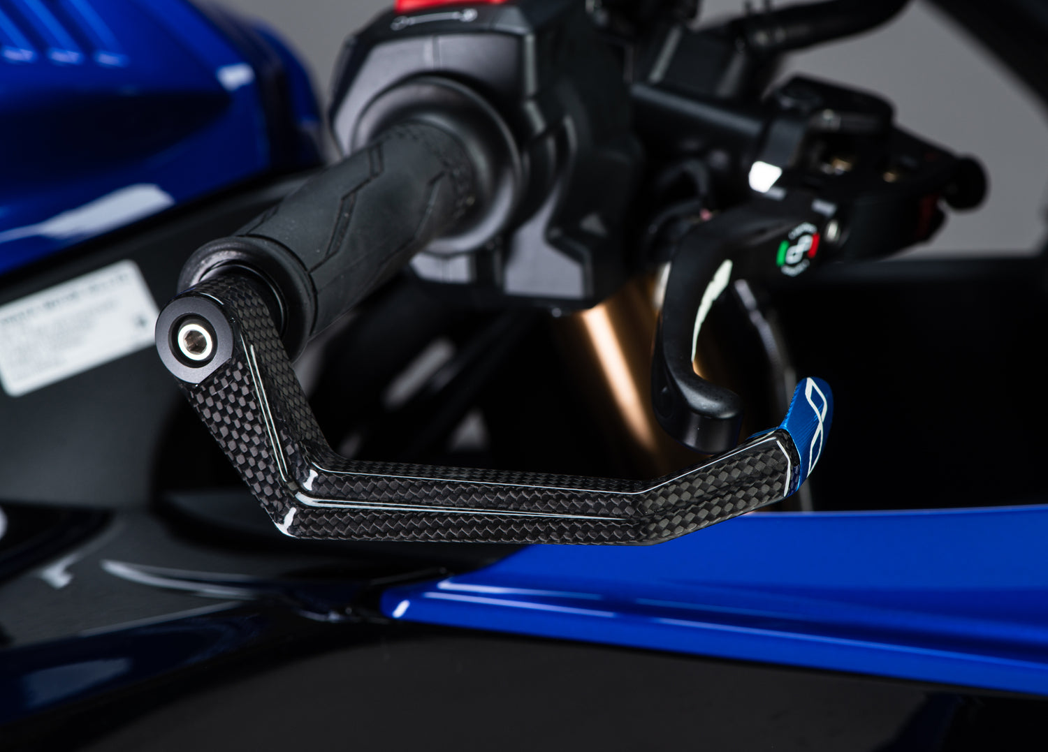 Protezione Leva Freno in Carbonio/ Terminale Colorato - Interasse 132 mm
