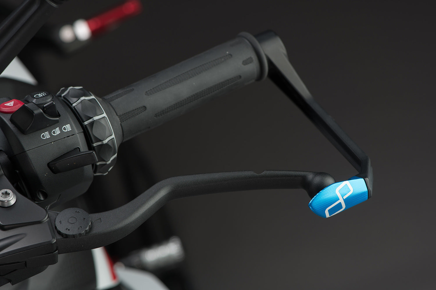 Protezione Leva Frizione In Alluminio - Interasse 132 Mm / Terminale Colorato