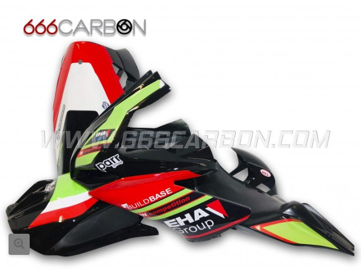 KIT CARENADO COMPLETO RACING SIXFIBER PINTADO DISEÑO 5 APRILIA RSV 4 2009-2014