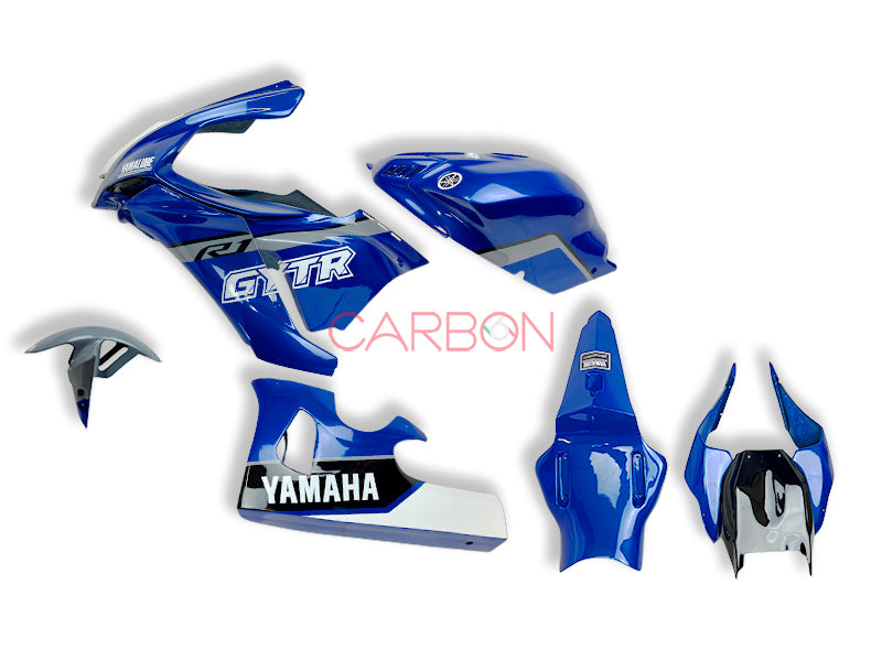 KIT CARÉNAGE COMPLET SIXFIBER RACING YAMAHA YZF R1 2020 2021 2022 2023 2024 2025 & R1 M REPLICA GYTR BLEU GRIS BLANC NOIR