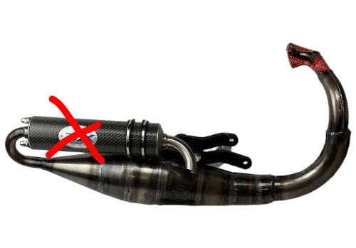 Marmitta espansione Leovince ZX senza silenziatore per Peugeot Zenith Buxy Speedake 50 2T