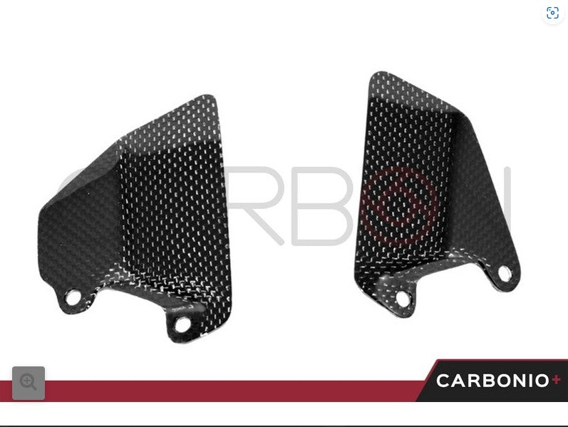 PAR DE PROTECTORES DE TALÓN DE ESTRIBERAS DELANTERAS FIBRA DE CARBONO DUCATI SBK 748 916 996 998