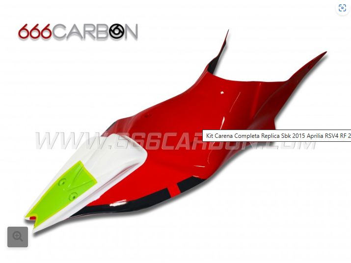 KIT CARENADO COMPLETO RACING SIXFIBER PINTADO DISEÑO 1 APRILIA RSV 4 2009-2014