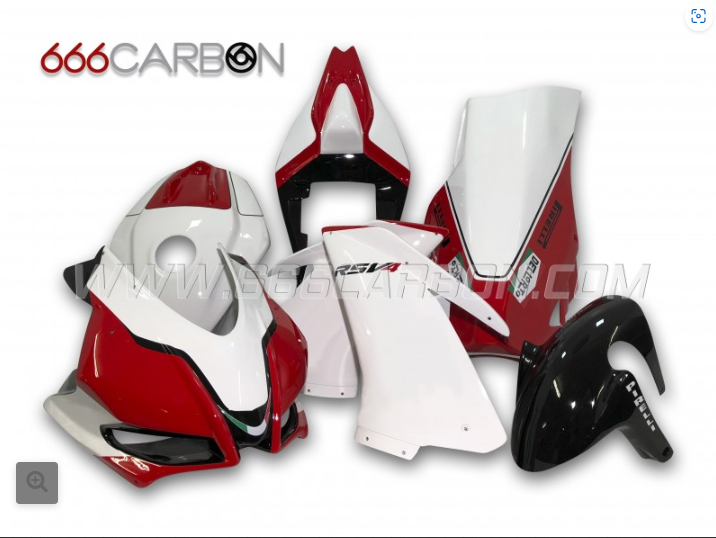 KIT CARÉNAGE COMPLET RACING SIXFIBER PEINT DESIGN 3 APRILIA RSV 4 2009-2014