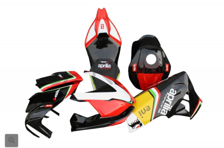 KIT CARENADO RACING COMPLETO SIXFIBER PINTADO DISEÑO 4 SBK RÉPLICA APRILIA RSV 4 2009-2014