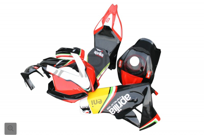KIT CARENADO RACING COMPLETO SIXFIBER PINTADO DISEÑO 4 SBK RÉPLICA APRILIA RSV 4 2009-2014