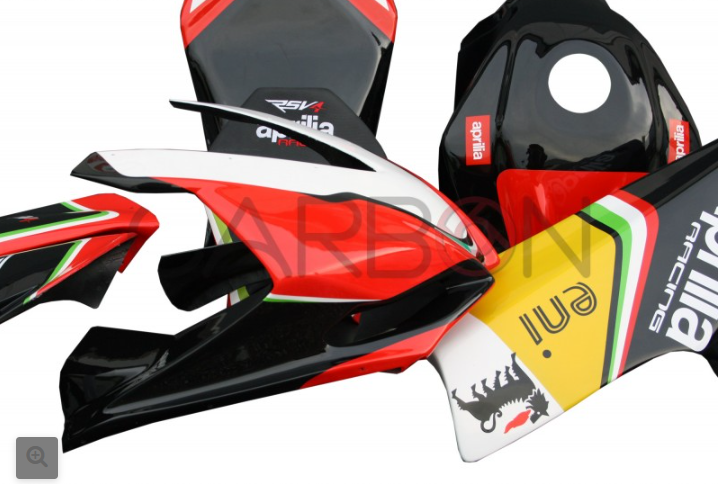 KIT CARENADO RACING COMPLETO SIXFIBER PINTADO DISEÑO 4 SBK RÉPLICA APRILIA RSV 4 2009-2014