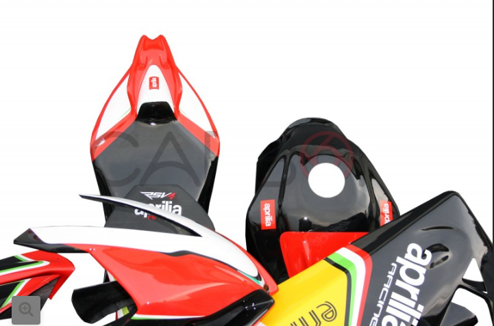 KIT CARENADO RACING COMPLETO SIXFIBER PINTADO DISEÑO 4 SBK RÉPLICA APRILIA RSV 4 2009-2014