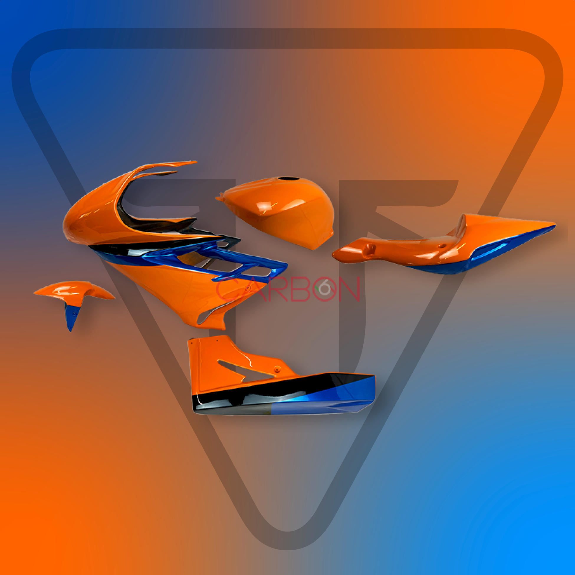 KIT CARÉNAGE COMPLET RACING PEINTURE PERSONNALISÉE TRIUMPH DAYTONA 675 2013-16 & 765 MOTO 2