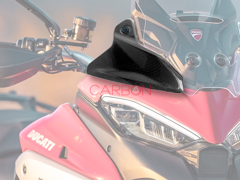 CACHE ECRAN AVANT PLEXIGLASS CARBONE DUCATI MULTISTRADA V4 2021 / 2022 / 2023