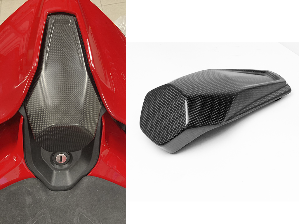 CLOU AUTOCLAVE MONOPLACE EN CARBONE POUR QUEUE | DUCATI PANIGALE V4 / V4S / V4R / Tricolore 2025