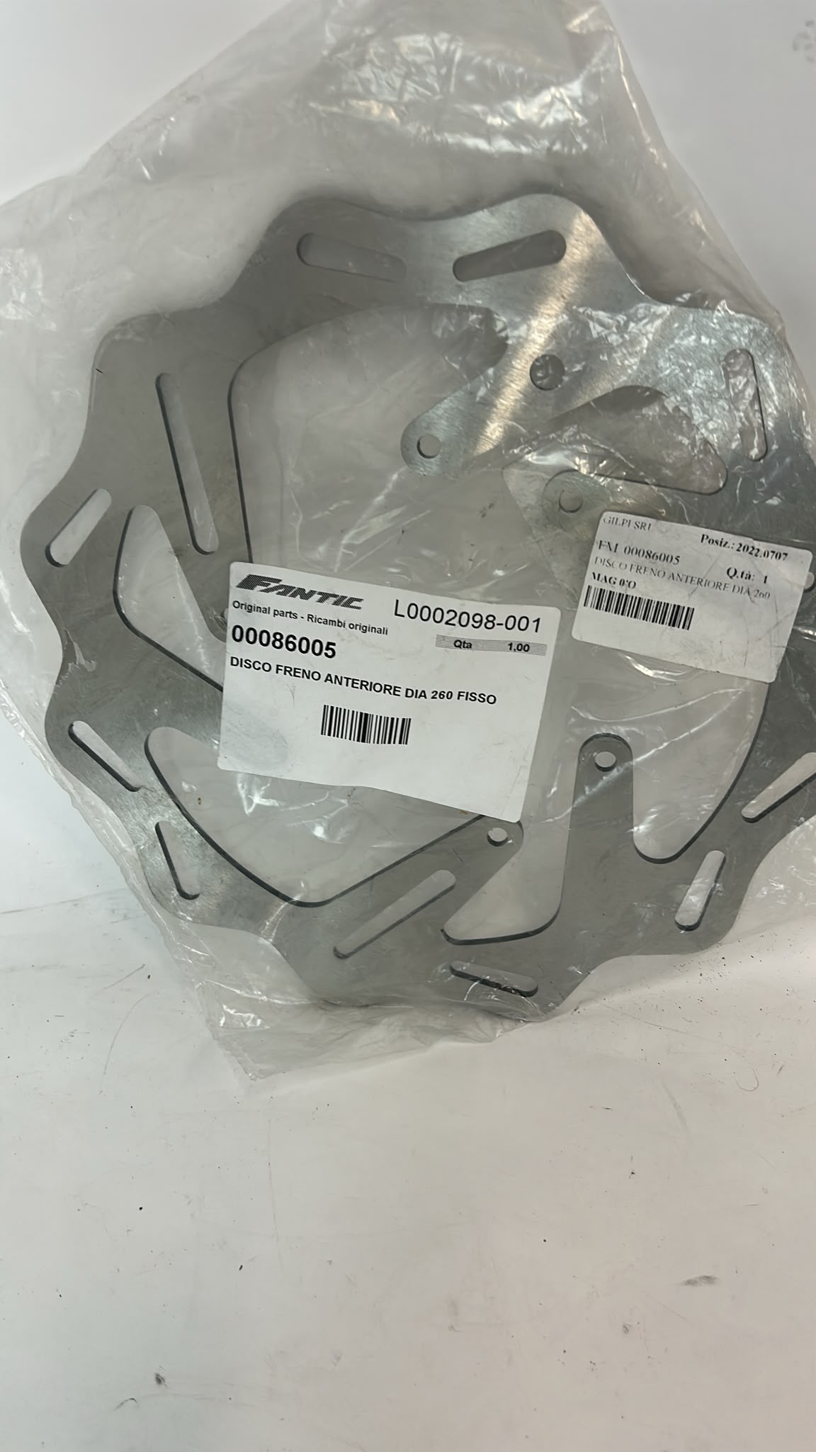 Disco freno anteriore originale Fantic Motor 50-125-250