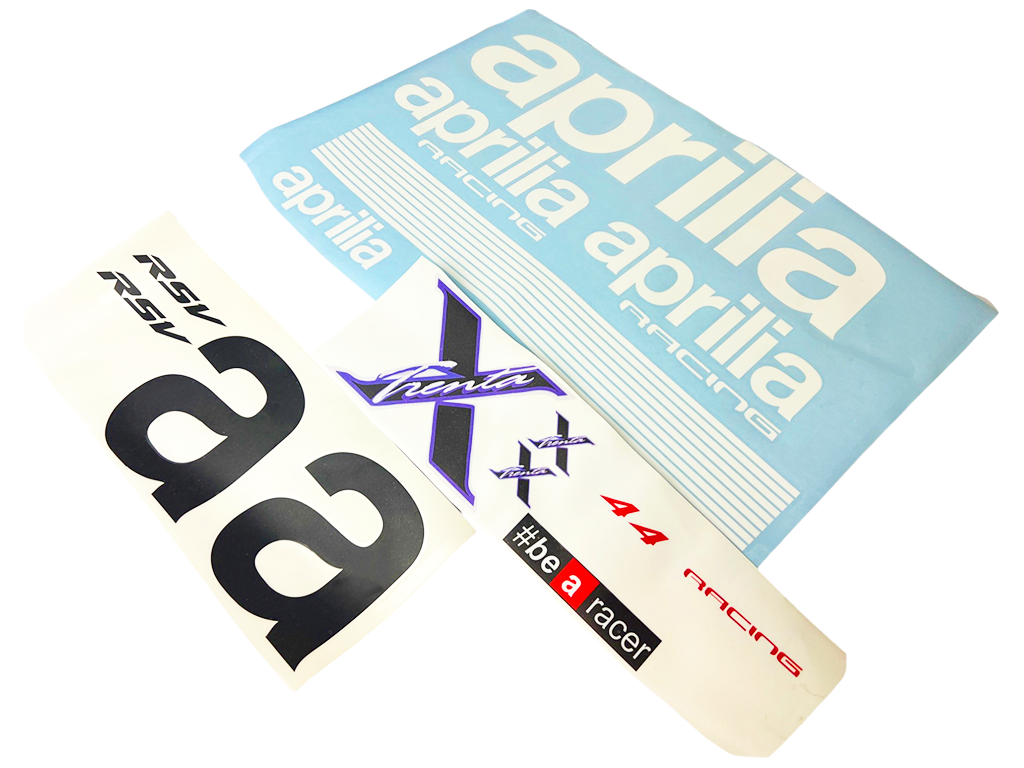 KIT D'AUTOCOLLANTS RÉPLIQUE APRILIA X XTRENTA X30 APRILIA RSV4 1100 2021-2024 - AUTOCOLLANTS ÉCRITURE LOGO MARQUE GRAPHIQUES