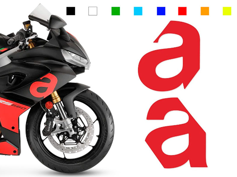 ADESIVI PER CARENE FIANCHI LATERALI - STEMMA LOGO " A " APRILIA RS 660 2020 2021 2022 2023 2024