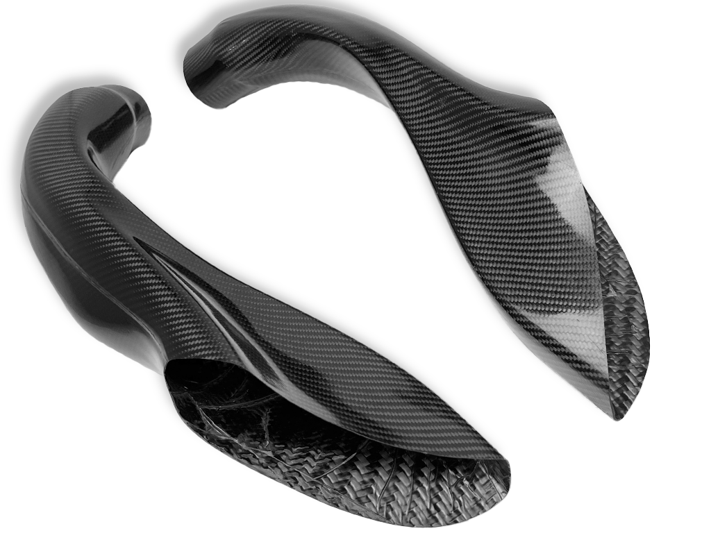 CONDUITS D'AIR EN CARBONE POUR AUTOCLAVE DE COURSE POUR APRILIA RSV4 1100 ET TUONO 1100 2021 2022 2023 2024