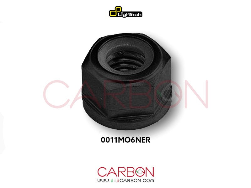 NUT IN BLACK ERGAL LIGHTECH - SELF-LOCKING - M6 - 0011MO6NER