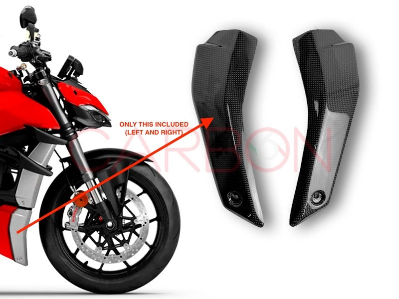 COPRI RADIATORE LATERALE INFERIORE IN CARBONIO DUCATI STREETFIGHTER V4 2020 / 2021 / 2022 / 2023