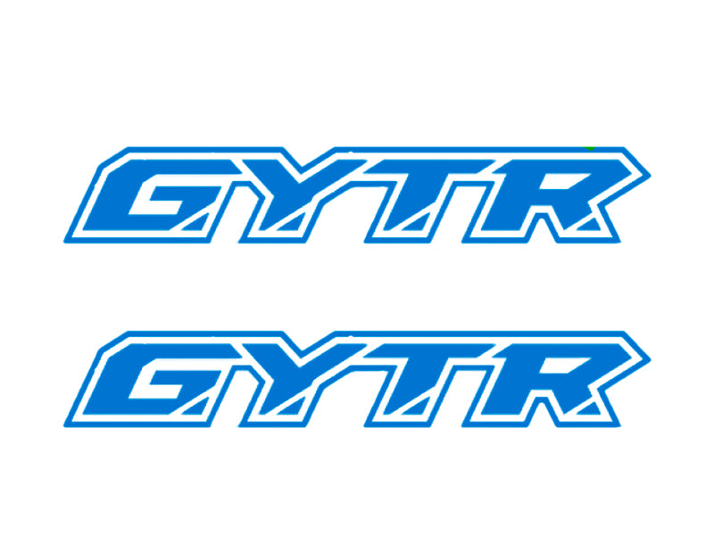 AUFKLEBER-KIT 2 STÜCK GYTR EINFARBIGER AUFKLEBER MIT SCHRIFTLICHEM LOGO DER MARKE YAMAHA GYTR REPLICA