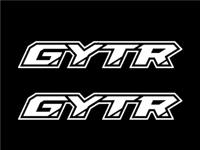 KIT ADESIVI 2 PEZZI GYTR MONOCOLORE STICKER SCRITTA LOGO MARCHIO YAMAHA GYTR REPLICA