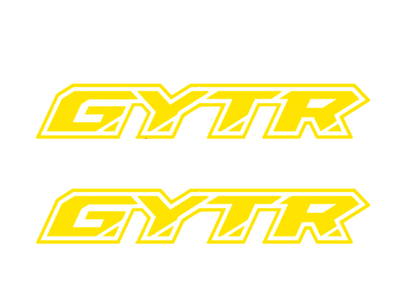 AUFKLEBER-KIT 2 STÜCK GYTR EINFARBIGER AUFKLEBER MIT SCHRIFTLICHEM LOGO DER MARKE YAMAHA GYTR REPLICA