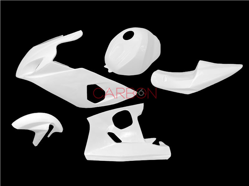 KIT CARENADO COMPLETO RACING DE FIBRA DE VIDRIO SUZUKI GSX R 600-750 2004-05