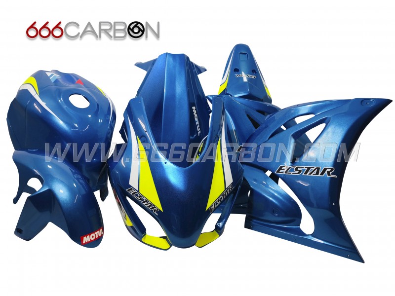 KIT CARÉNAGE COMPLET SIXFIBER RACING REPLICA ECSTAR BLEU GSX-R 1000 2017-25