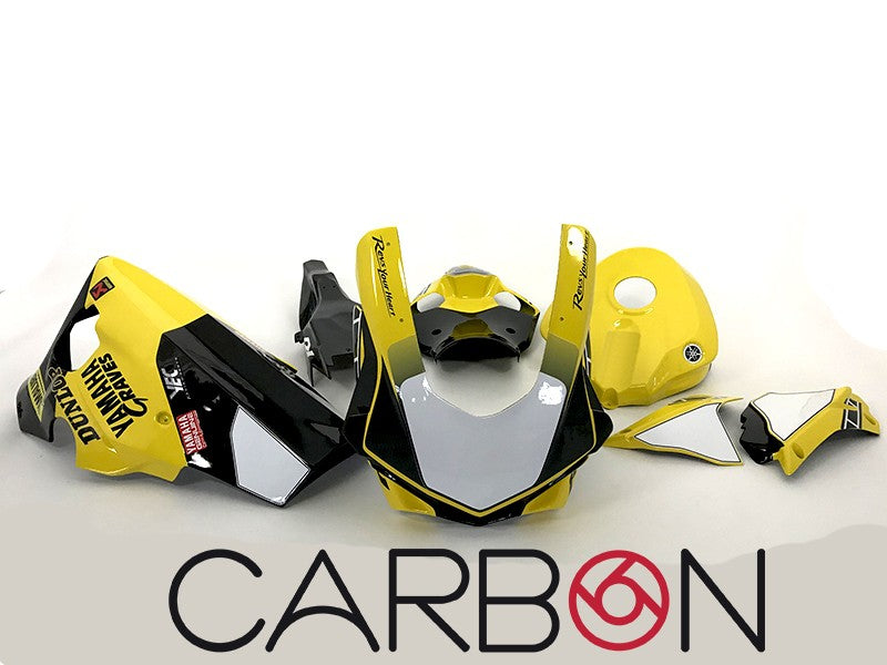 KIT CARÉNAGE COMPLET SIXFIBER RACING JAUNE ANNIVERSAIRE RÉPLIQUE YAMAHA YZF-R1 2015-19 / M