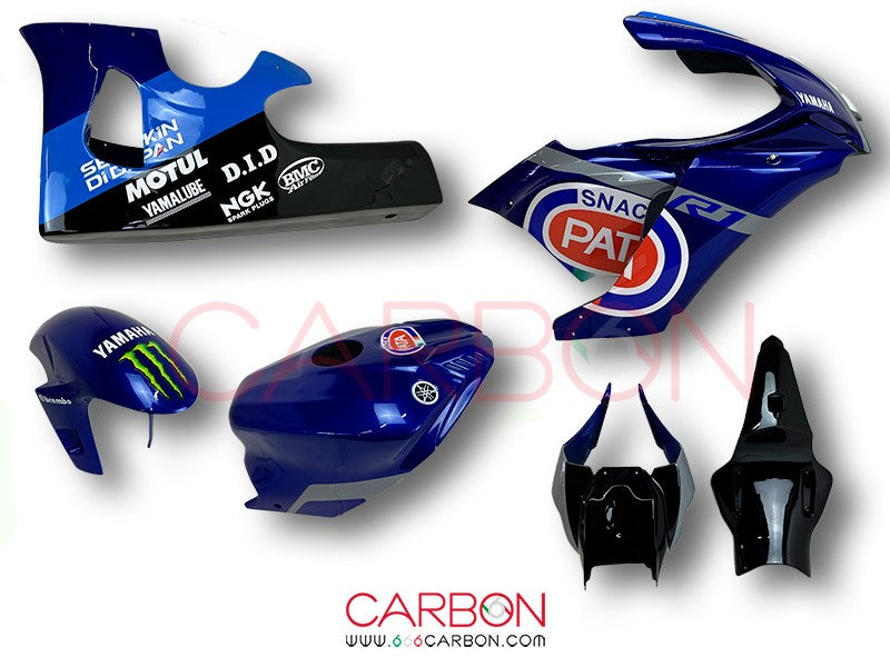 KIT CARÉNAGE COMPLET SIXFIBER RACING YAMAHA YZF R1 2020-2025 & R1 M REPLICA PATA BLEU