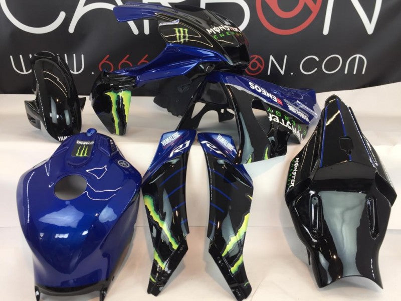 SIXFIBER PAINTED RACING COMPLETE FAIRING KIT - SEAT INCLUDED YAMAHA YZF R1 2020-2025& R1 M