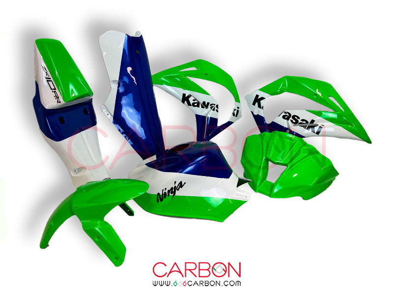 KIT CARÉNAGE COMPLET RACING PEINT AVIOFIBER RÉPLIQUE ANNIVERSAIRE KAWASAKI ZX-10 R 2011-2015