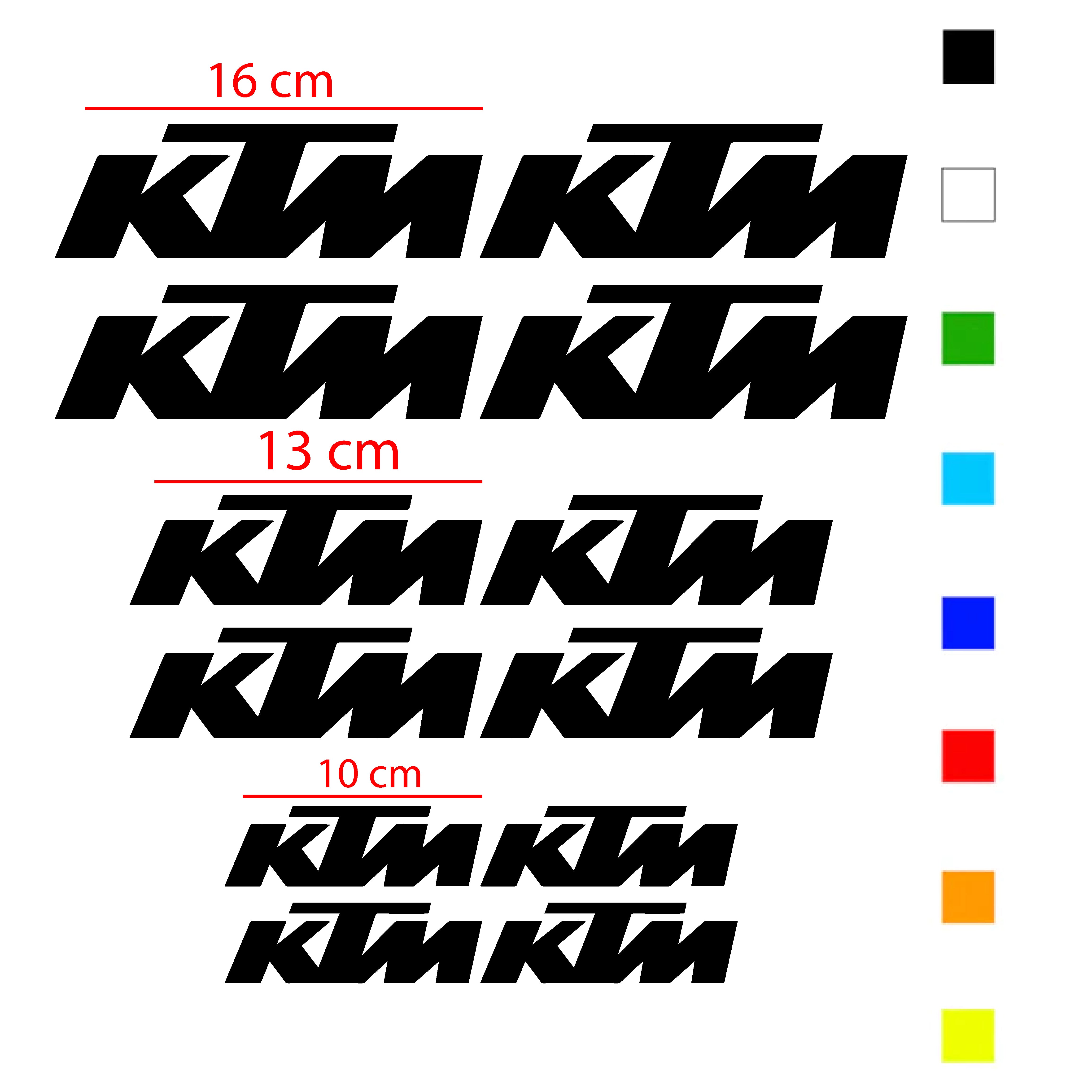 AUFKLEBER-KIT 12 STÜCK EINFARBIGE SCHREIBAUFKLEBER KTM MARKENLOGO
