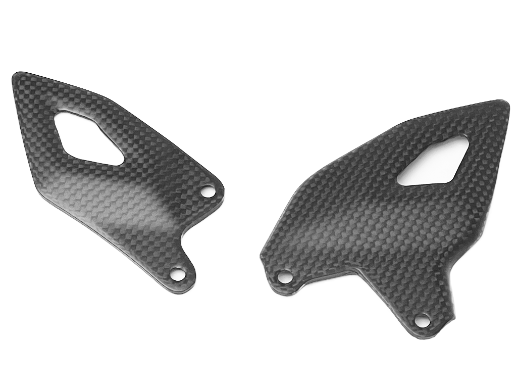 PAIRE DE PROTÈGE-TALONS EN CARBONE AUTOCLAVE REPOSE-PIEDS DUCATI PANIGALE V4 / V4S / V4R / Tricolore 2025