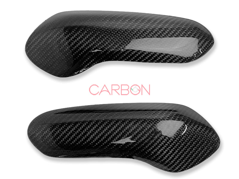 PAIRE DE COUVERCLES DE PROTECTION DE COIN DE RÉSERVOIR CARBONE AUTOCLAVE DUCATI SBK PANIGALE 899 959 1199 1299