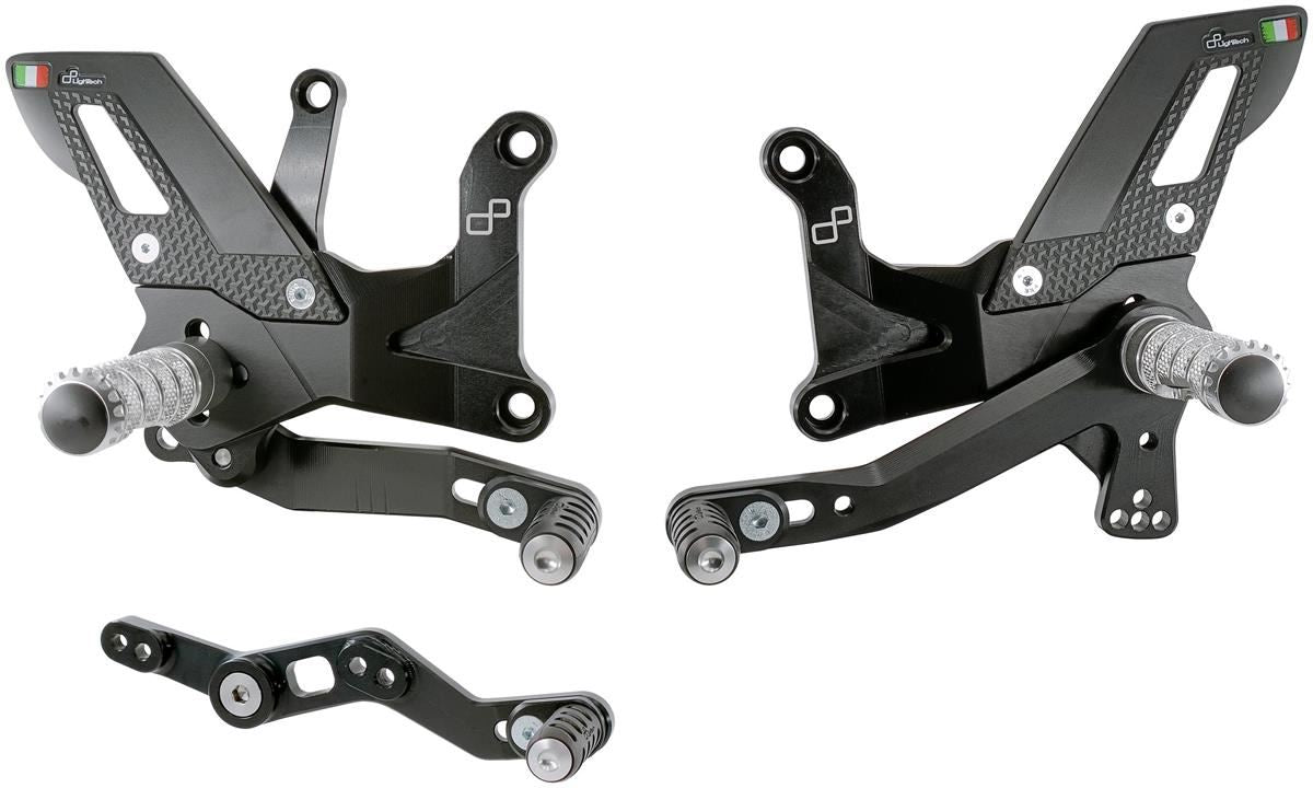 REPOSE-PIEDS RÉGLABLES LIGHTECH KAWASAKI ZX-4RR 2024-2025 UTILISATION SUR PISTE