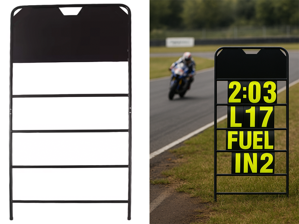 PITBOARD | KIT TABELLA PORTANUMERO | ALLUMINIO NERO OPACO | INCLUDE 37 NUMERI, CUSTODIA E BORSA TRASPORTO